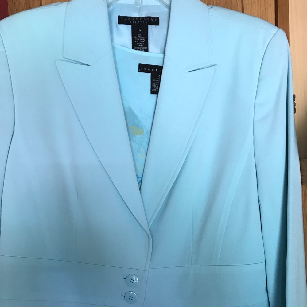 Pretty aqua suit with top